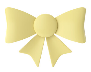 Ribbon. 3D bow. 3D illustration.