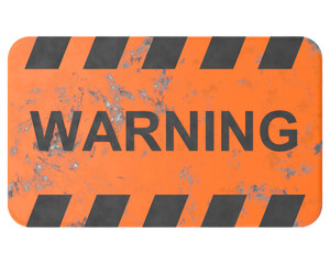 Warning sign. 3D illustration.