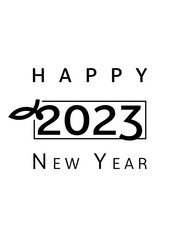 Happy New year 2023 invitation design template. Vector illustration for greeting card, flyers, poster.