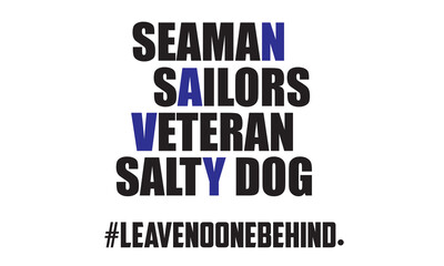 Seaman Sailors Veteran Salty Dog #leavenoonebehind T-Shirt Design 