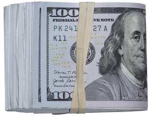 bundle of cash $100 dollar bills illicit activity, 