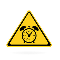 Alarm clock sign on a white background. Vector illustrationи
