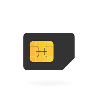SIM card for phones on a white background. Vector illustration