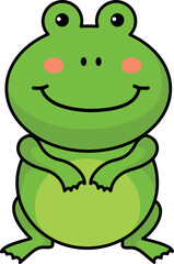 Fototapeta premium Illustration of colorful cartoon character frog