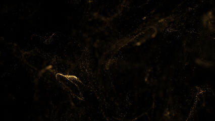 Abstract motion background shining gold particles. Shimmering Glittering Particles With Bokeh. Popular, modern, christmas, new year