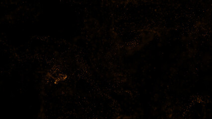 Abstract motion background shining gold particles. Shimmering Glittering Particles With Bokeh. Popular, modern, christmas, new year