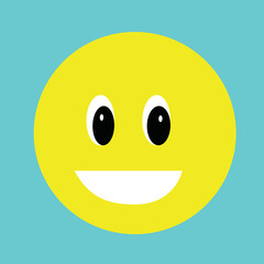 Fototapeta premium cute emoticon smile vector illustration