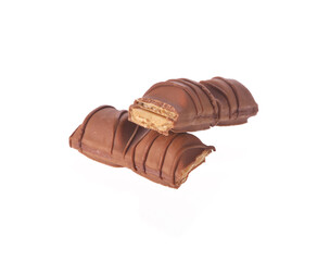 chocolate bar isolated on white background