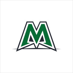 Minimal line letter initial M AA logo. Abstract and elegant shape font sign. logotype vector design template for personal identity branding, creative industry, web, business, corporate and company