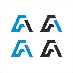 Creative and Minimalist Letter AF FA Logo Design Icon