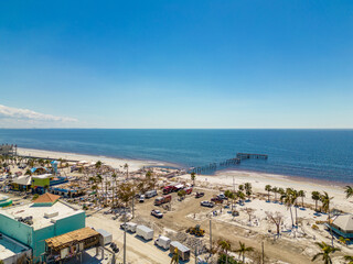 Obraz premium Aerial photo Fort Myers Beach Hurricane Ian aftermath damage and debris
