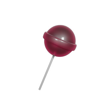 red lollipop isolated