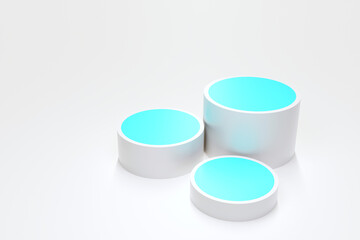 3D Render, Podium pedestal or platform in blank space background minimal, 3d product mockup, Product presentation, 3d rendering geometric shape design.