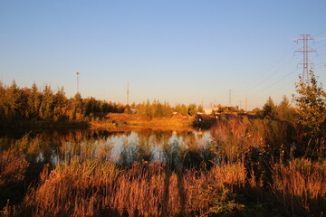 Evening Light On the Lake, Pylypow Wetlands, Edmonton, Alberta