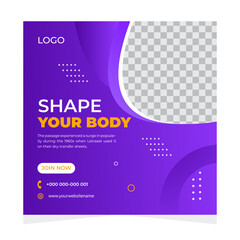 Fitness social media post template