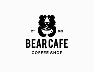 Bear coffee cup logo company 