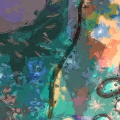 Beautiful abstract oil painting texture illustration