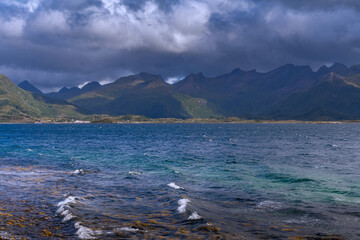 lake and mountains
