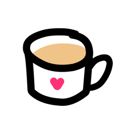 Coffee cute cartoon elements