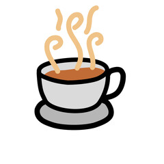 Coffee cute cartoon elements