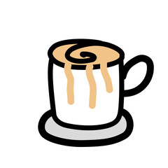 Coffee cute cartoon elements