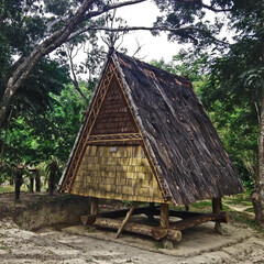 Bada Traditional house, in central sulawesi indonesia. Timber house, 