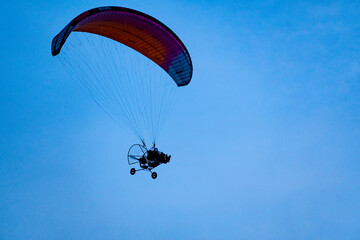 Paraglider in the sky