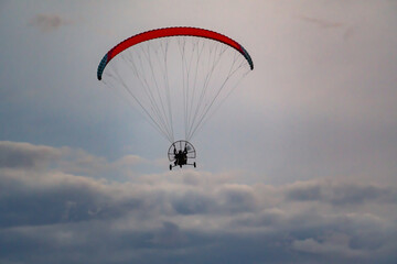 Paraglider in the sky