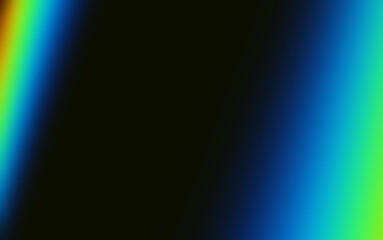 Rainbow color gradient on black background for texture overlay. Abstract creative texture for banner, wallpaper, backdrop, etc. Fun and cheerful vibes for photo effect lighting overlay