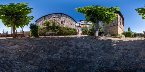 Square of la Alberca, Salamanca, Spain, 360 degree view.