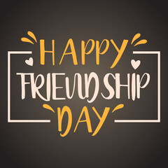 Happy Friendship Day Lettering