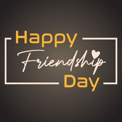 Happy Friendship Day Lettering