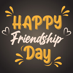 Happy Friendship Day Lettering