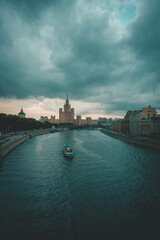 Fototapeta premium The Seven Sisters are a group of seven skyscrapers in Moscow designed in the Stalinist style. They were built from 1947 to 1953.