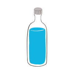 Hand Drawn Glass Bottle Water Illustration