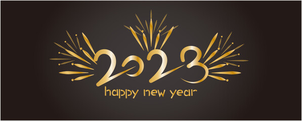 Obraz premium New year illustration. 2023 Happy new year elements. 