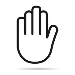 Fototapeta premium Human anatomy flat hand icon, touch health organ vector illustration, face part sign