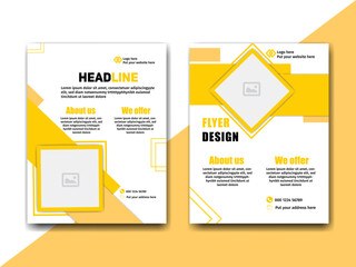 Creative business abstract flyer brochure design trend for professional corporate style. Can be adapt to social media posts, annual report, magazine, poster, presentation, portfolio, Banner, Website.