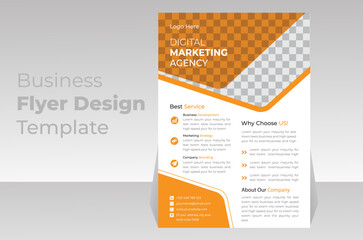 business, flyer, design, template, modern, A4 size, vector,   Corporate, poster, new digital marketing 