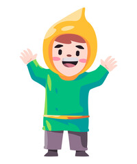 European kids wearing elf holiday hat in green little children costume old historic