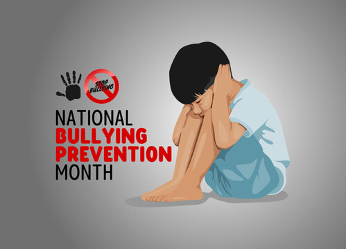 vector graphic of national bullying prevention month good for national bullying prevention month celebration. flat design. flyer design.flat illustration.