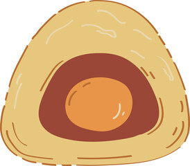 Moon Cake Traditional Dessert Illustration Icon