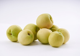 white background nectarines