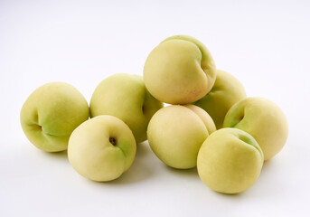 white background nectarines