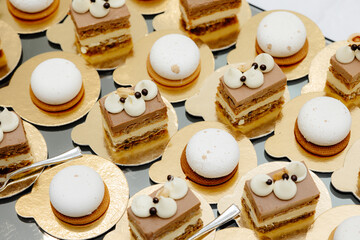 cake with chocolate and nuts