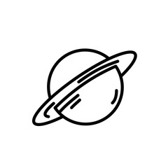 Planeta Saturn - ikona  wektorowa © KR Studio