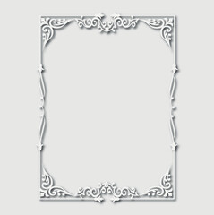Frame, in the style of an ornament, Vector illustration eps 10, Art.