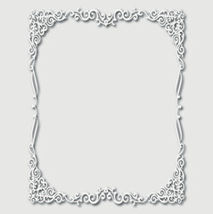 Frame, in the style of an ornament, Vector illustration eps 10, Art.