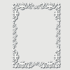 Frame, in the style of an ornament, Vector illustration eps 10, Art.