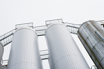 Silo, containers or tanks for malt storage at the brewery